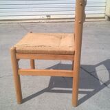 Set of 6 rope and pine chairs
