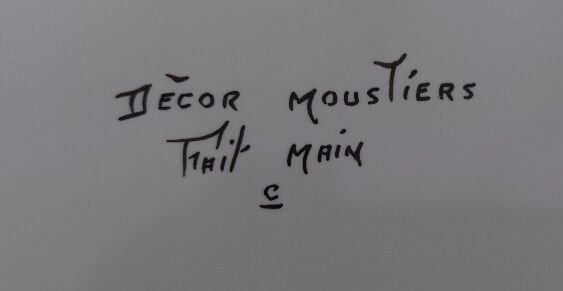 Cake dish - Moustier décor