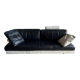 BnB Italia black and white leather sofa – 2-seater module