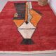 Abstract Vintage Moroccan Rug 238 x 334 - Berber Wool Rug - Handmade Rug