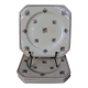 5 square dessert plates decorated with small flowers Moulin des Loups