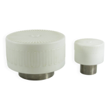 Set of Two 1930s German Art Deco Ceiling Lights, Wila Leuchten, Opal Glass