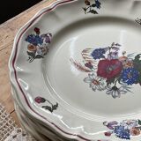 10 assiettes plates Sarreguemines Agreste