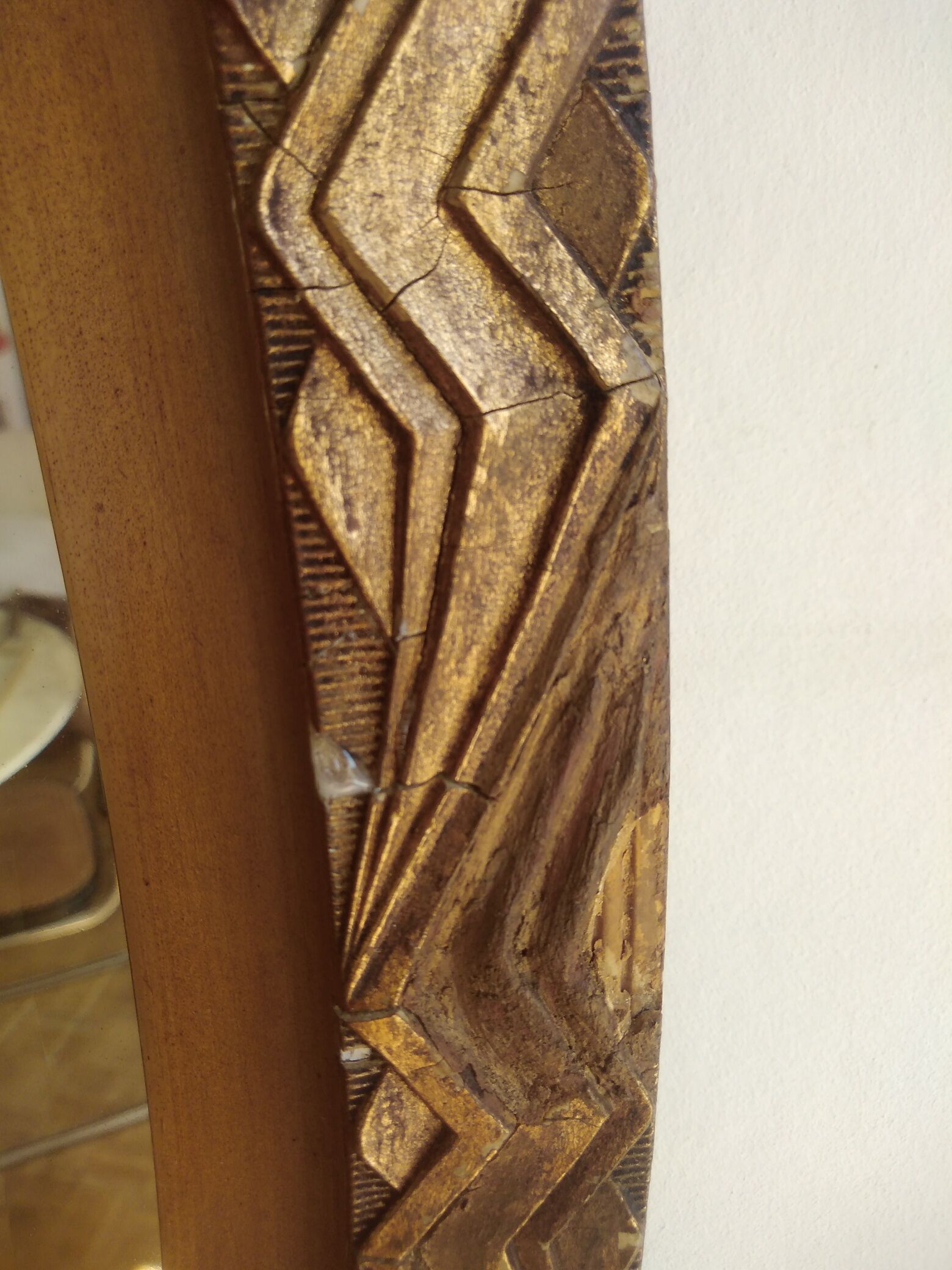 Art deco oval mirror - 81x48cm