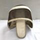 Former pair fencing fencing metal grid, white leather vintage sport