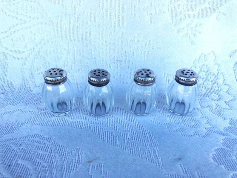 Vintage Cardeilhac/Christofle Crystal Salt & Pepper Cellars: 950 Silver Lid