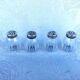 Vintage Cardeilhac/Christofle Crystal Salt & Pepper Cellars: 950 Silver Lid