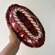 Vintage red ceramic basket