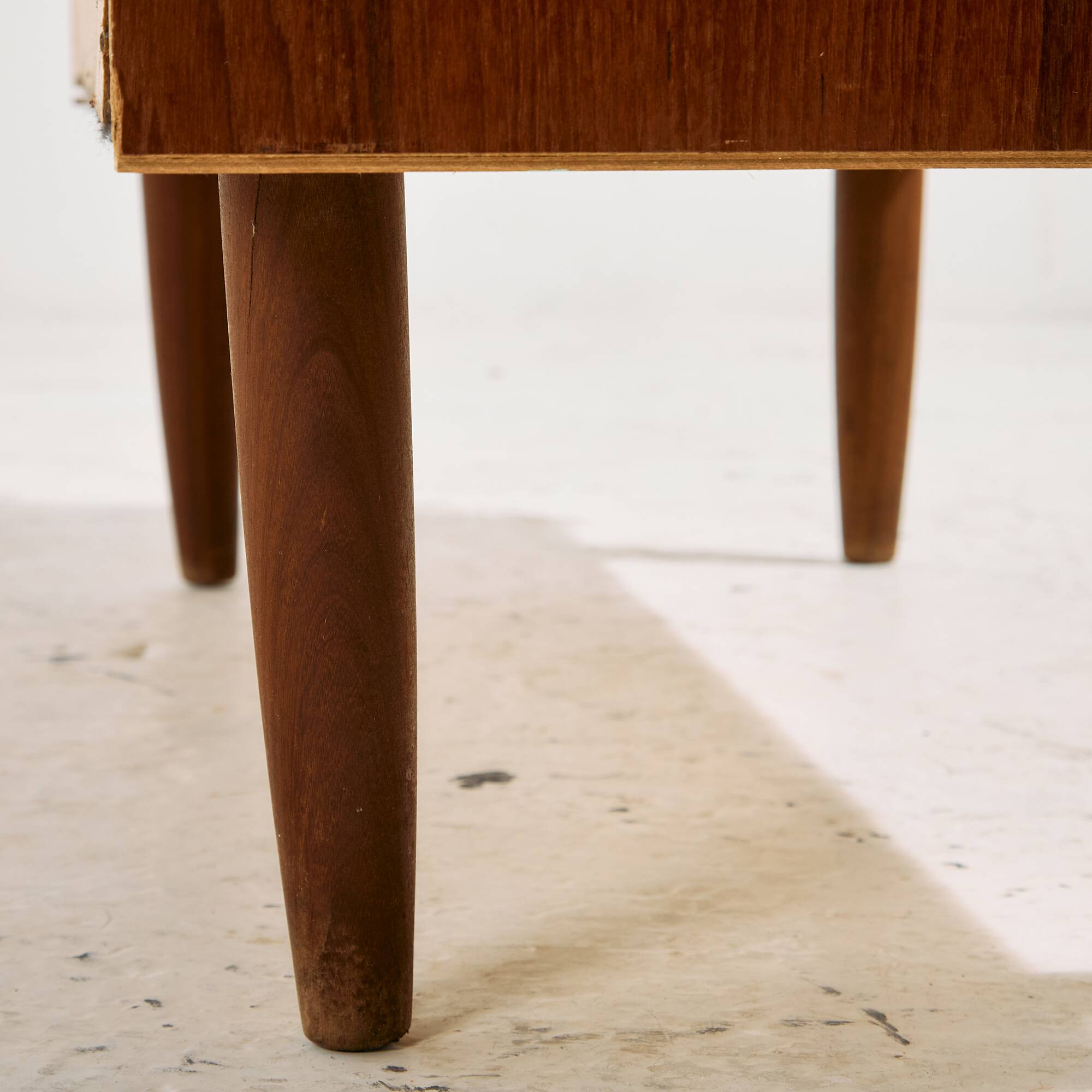 Teak dresser with six drawers