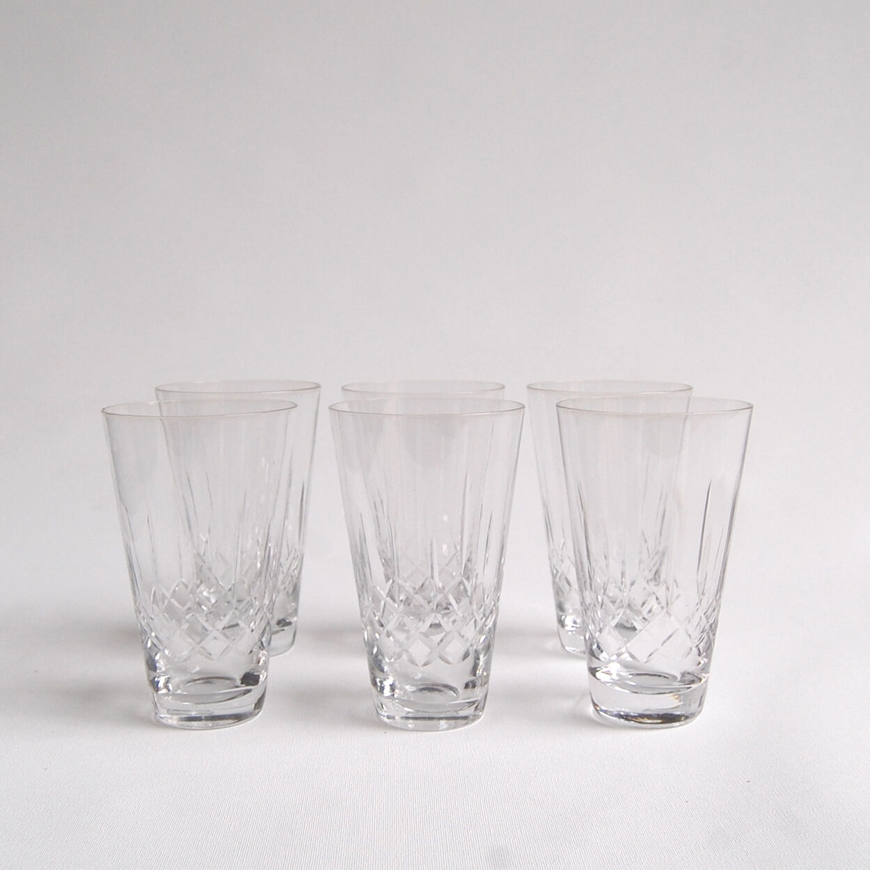 Set of 6 glasses in Wiskhy by Zéphir Busine for the Verreries de Boussu 1960s