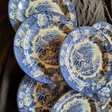 8 flat plates English earthenware Wood and Sons