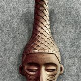 Masque tutsi en plâtre des années 1950 signé Gorza (C)