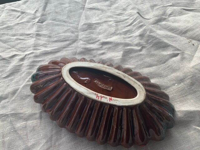 Fruit cup in enamelled ceramic stamped Vallauris, vintage 1960