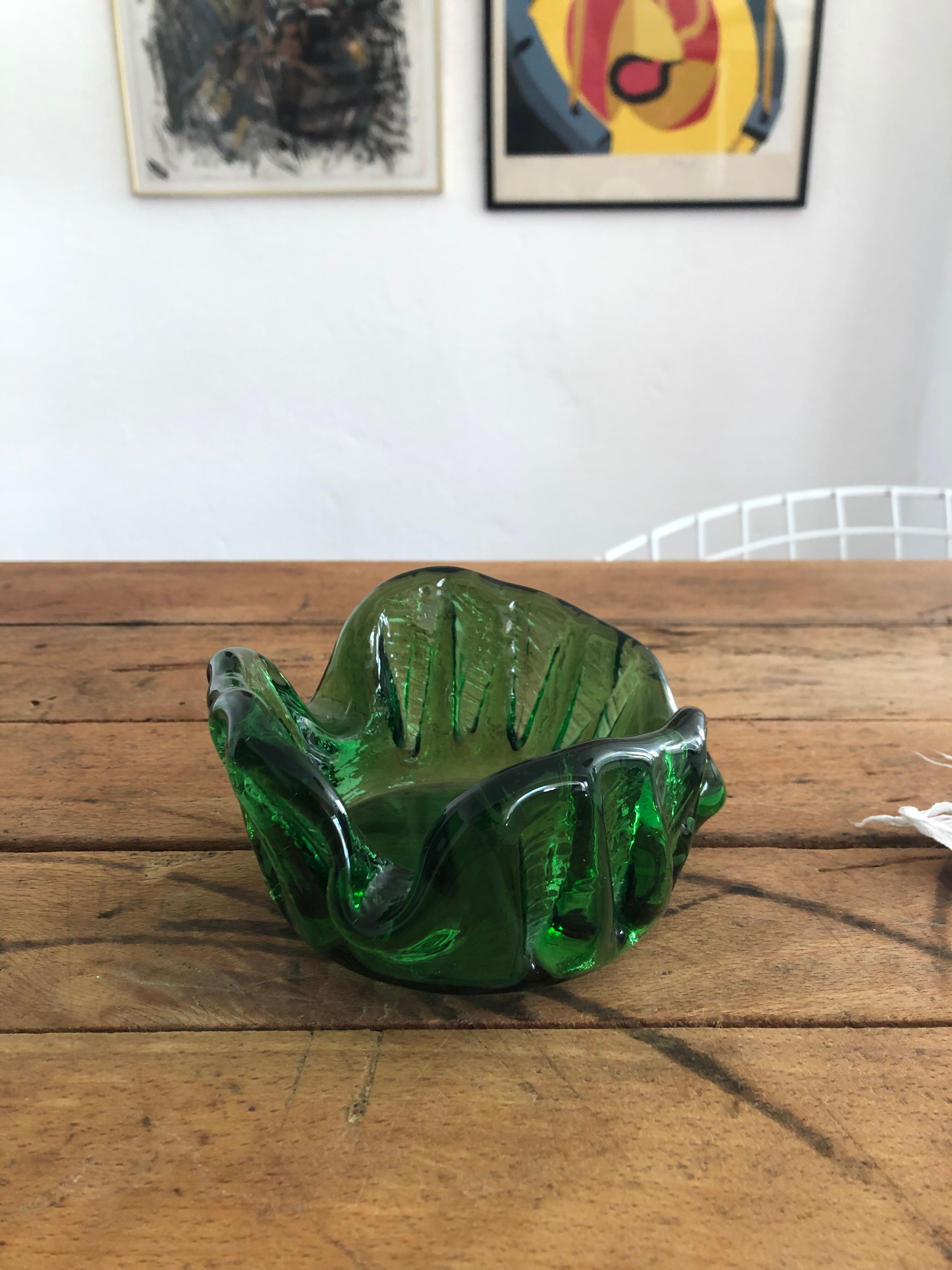 Cendrier pâte de verre vintage