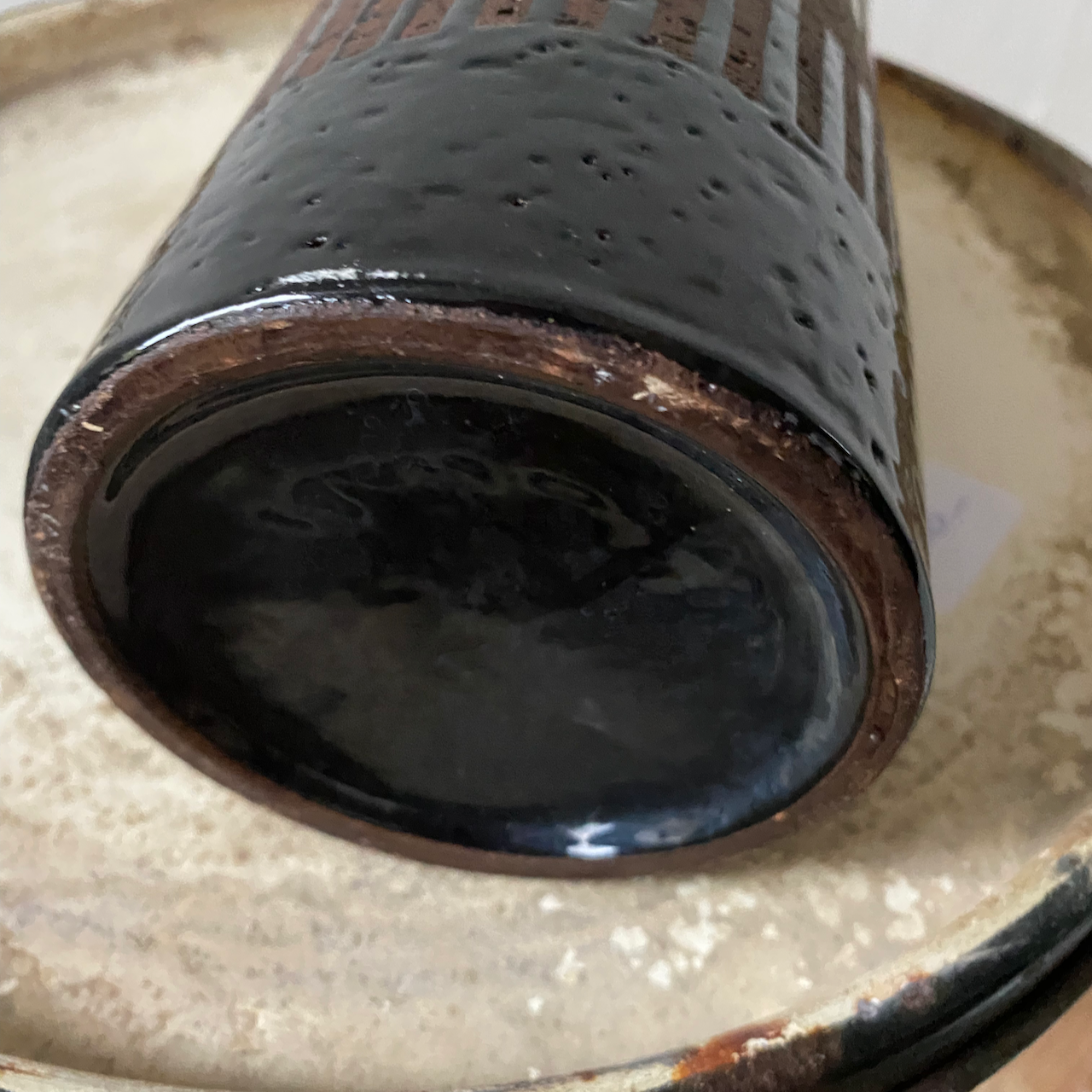 handmade ceramic vase from the 70s