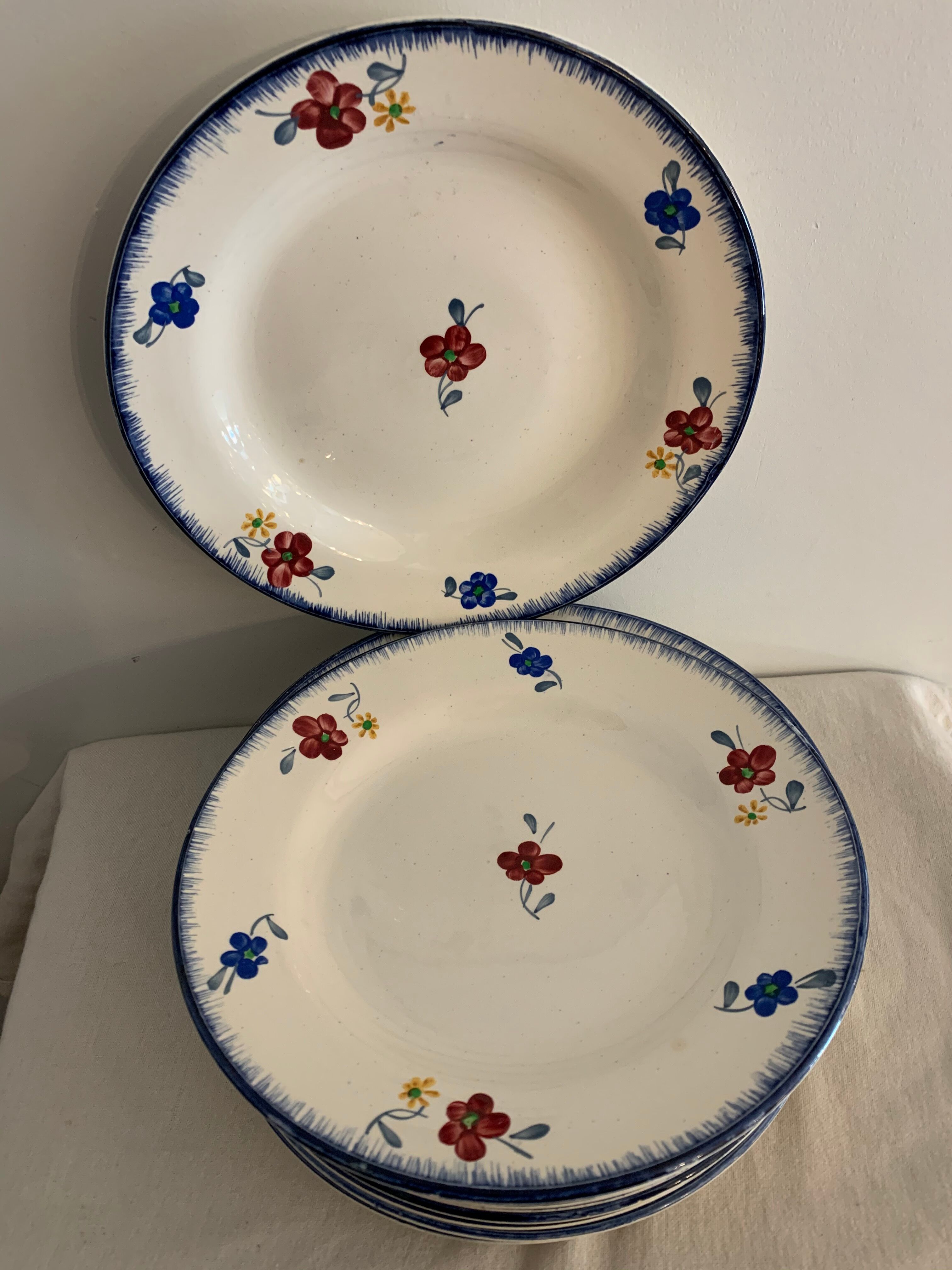 12 flat plates model Mary-Lou Digoin Sarreguemines