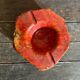 Vintage 70s ROMANO BIANCHI Red Alabaster Ashtray Made in Italy