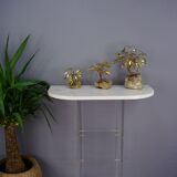 70s design console in marble and plexi