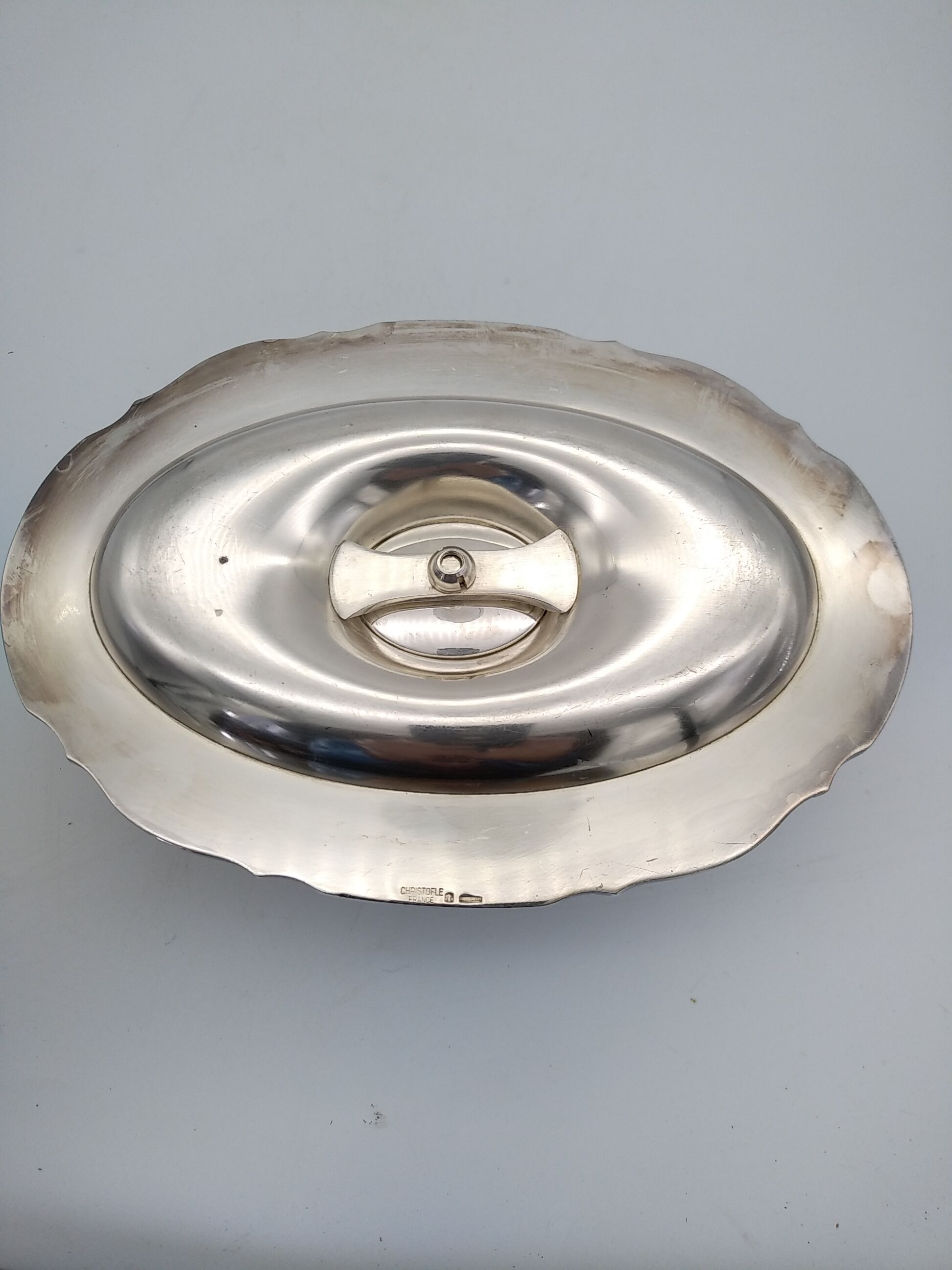 Christofle sauce maker in silver metal. Gallia Collection