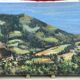 View of a mountain village, oil on canvas