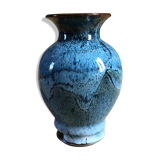 Signed vase in glazed ceramic