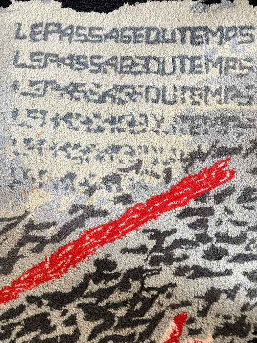 Bernard Quentin The Passage of Time hand-tufted wool art tapestry France 1998