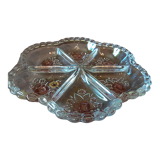 Crystal dish with compartments