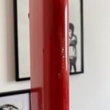 Lampadaire design années 80 halogène en métal rouge, made in Belgium