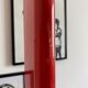 Floor lamp design 80s halogen in red metal, made in Belgium