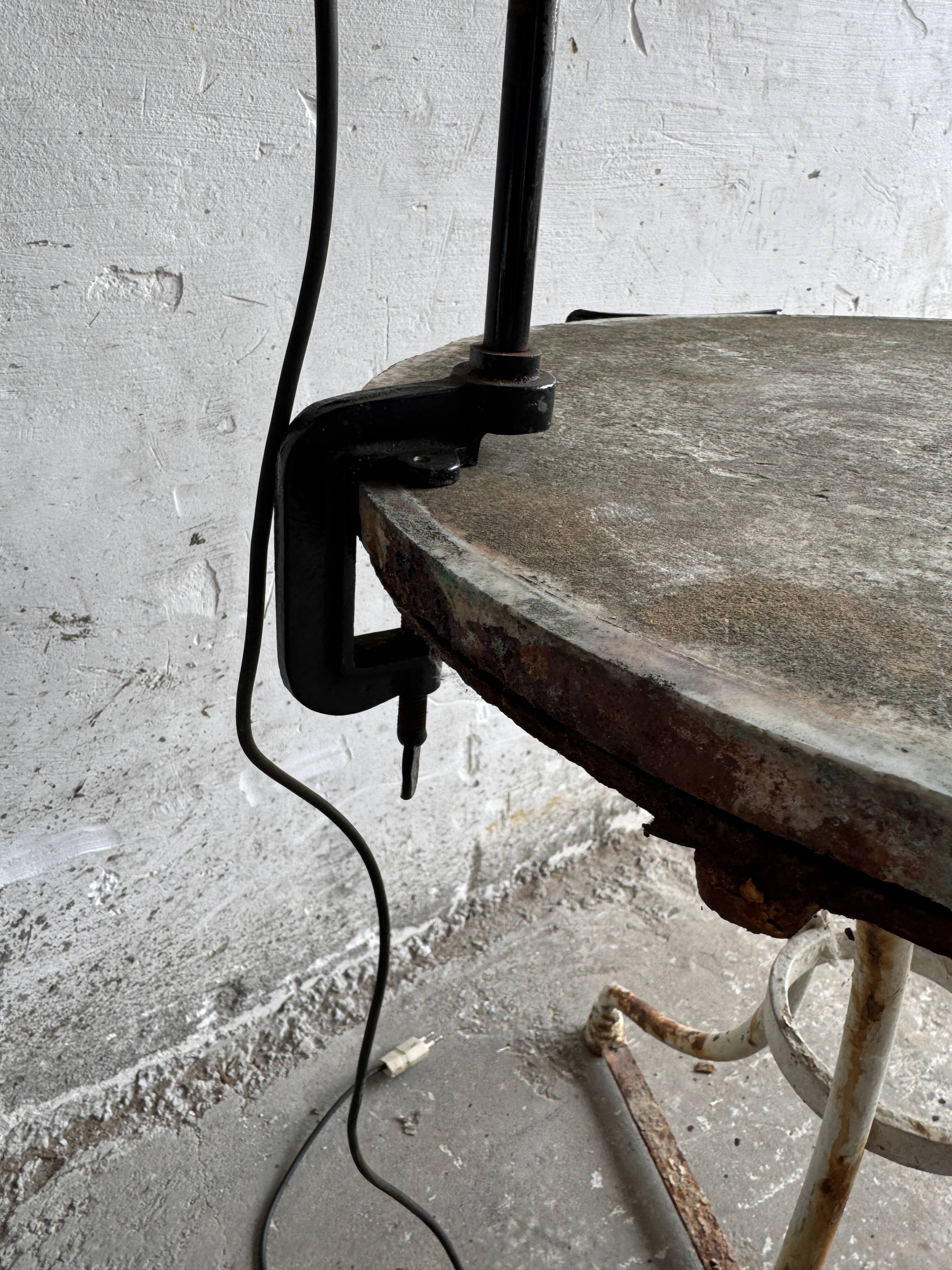 Vintage black industrial screw lamp