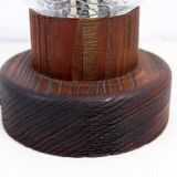 Table lamp in wood and glass