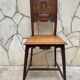 Carved walnut lounge chair