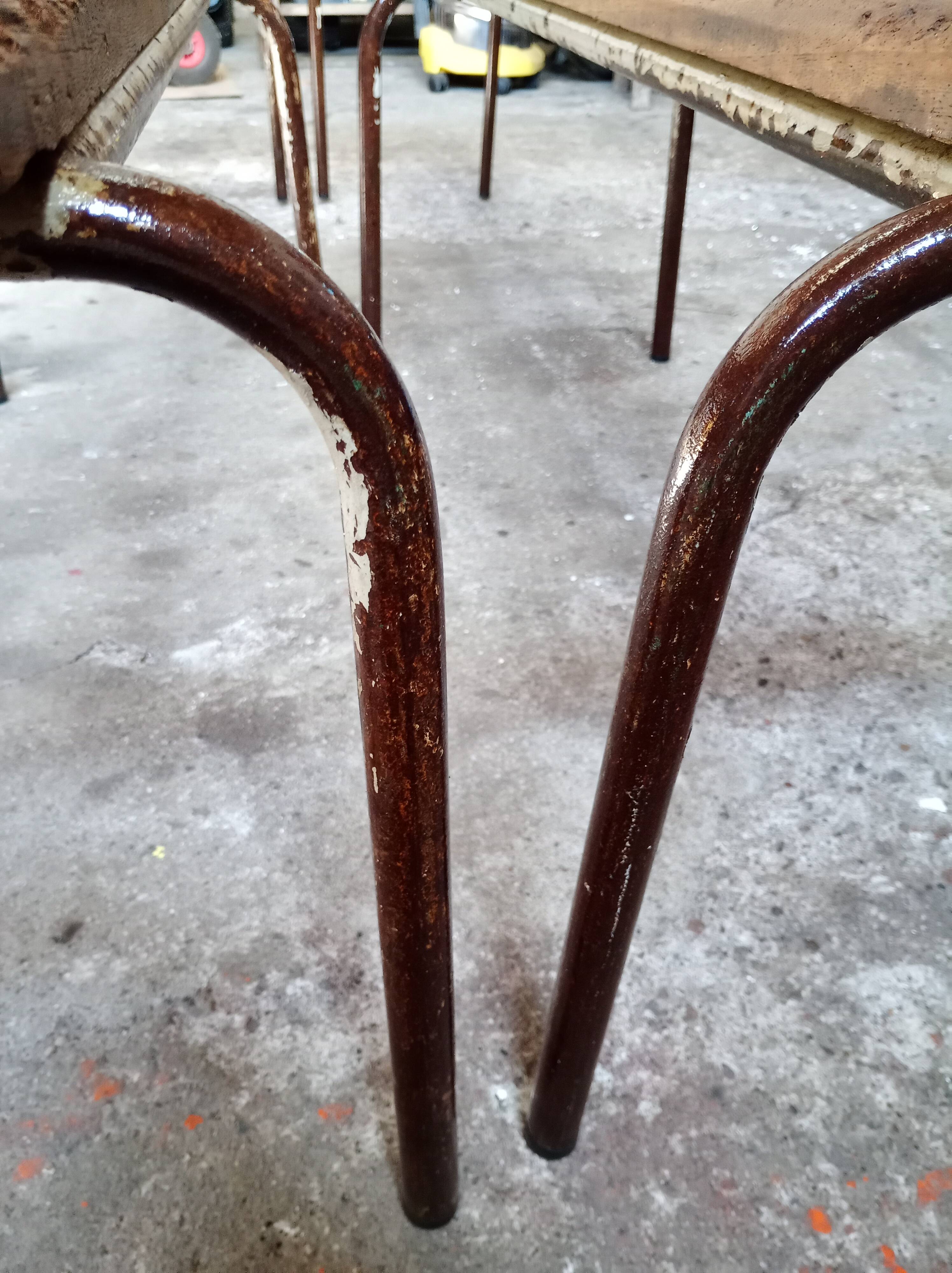 Two vintage school desks