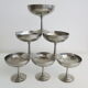 Set of six stainless steel ice cups by Letang Rémy