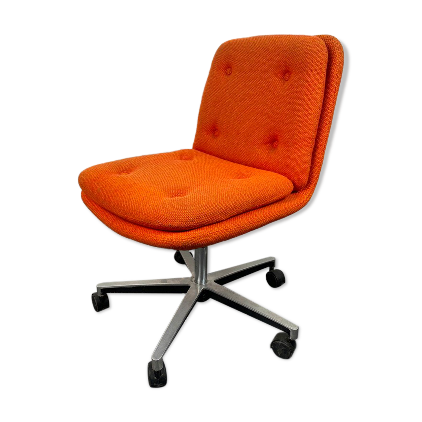 Chaise de bureau pivotante vinco réglable en hauteur vintage 1970