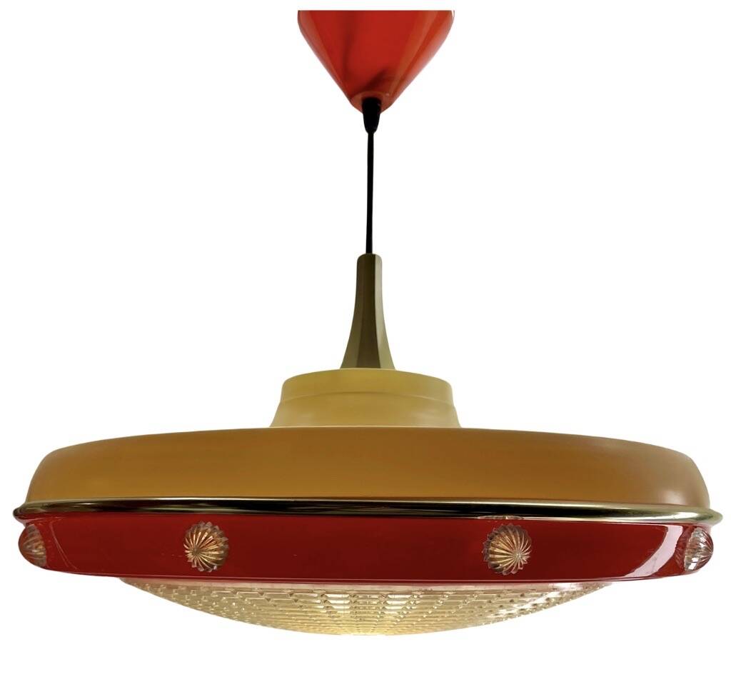 Suspension scandinave avec abat-jour optique en acrylique