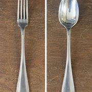 Christofle cutlery set model Boréal 24 pieces Silver-plated Metal Art D box