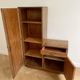 Asymmetrical Art Deco storage furniture in wood