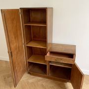 Meuble de rangement Art Déco asymétrique en bois