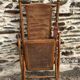 Chaise longue bois & cannage