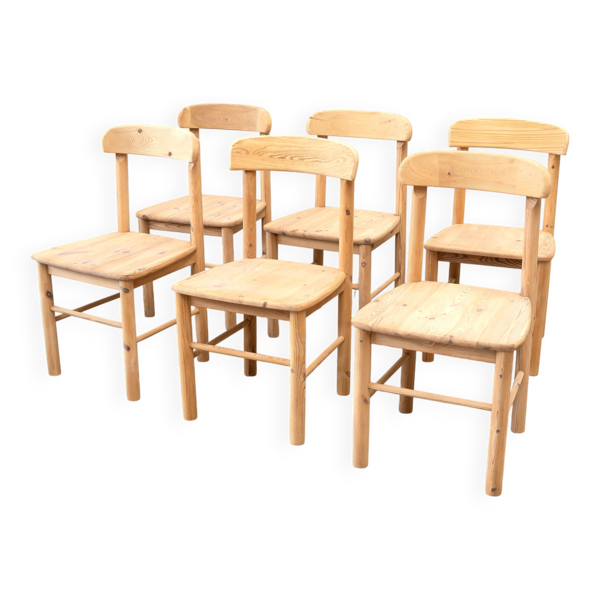 Ensemble de six chaises de salle à manger scandinaves par Rainer Daumiller