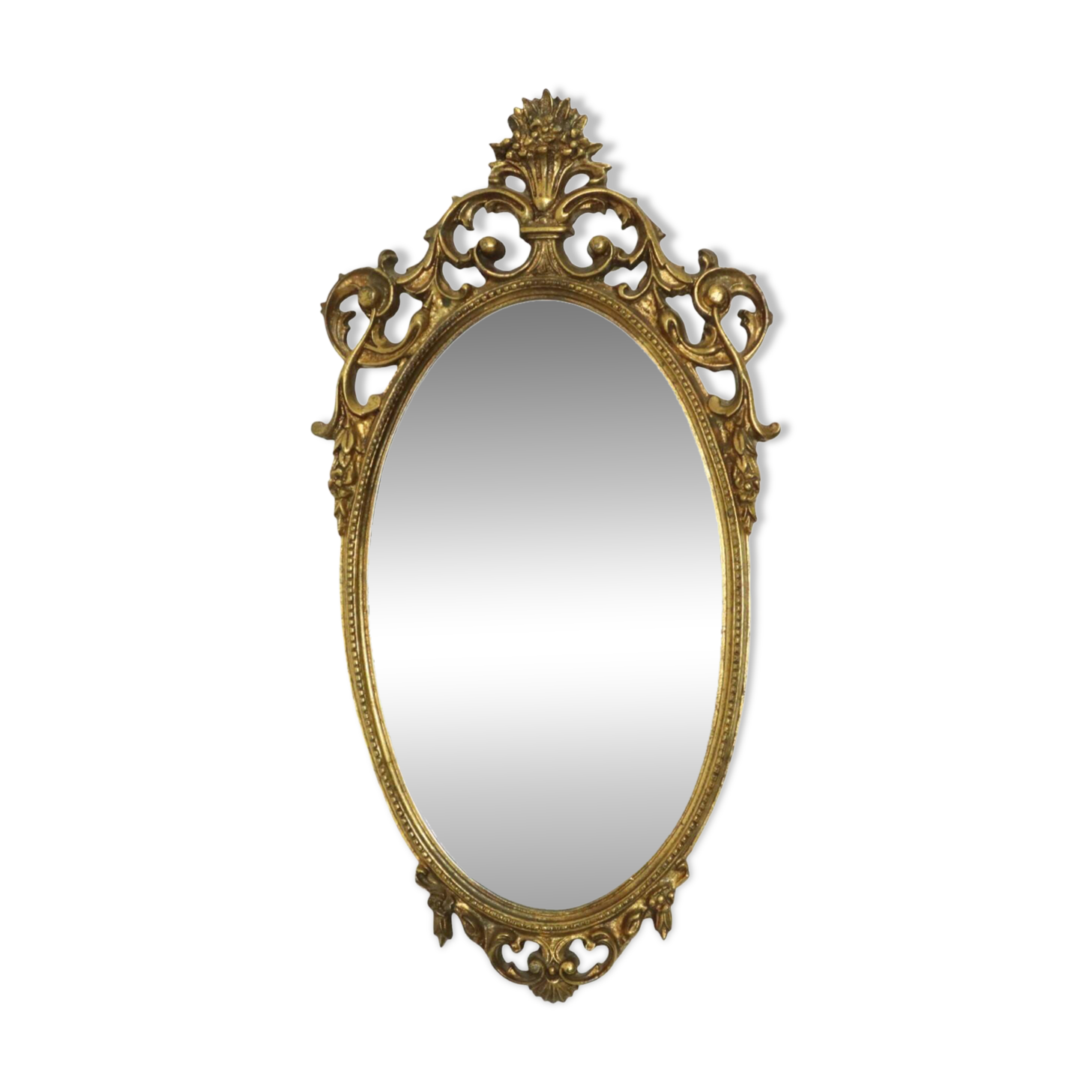 Classic French Rococo Baroque Style Mirror Gold Resin 70cm