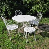 Wrought iron garden furniture