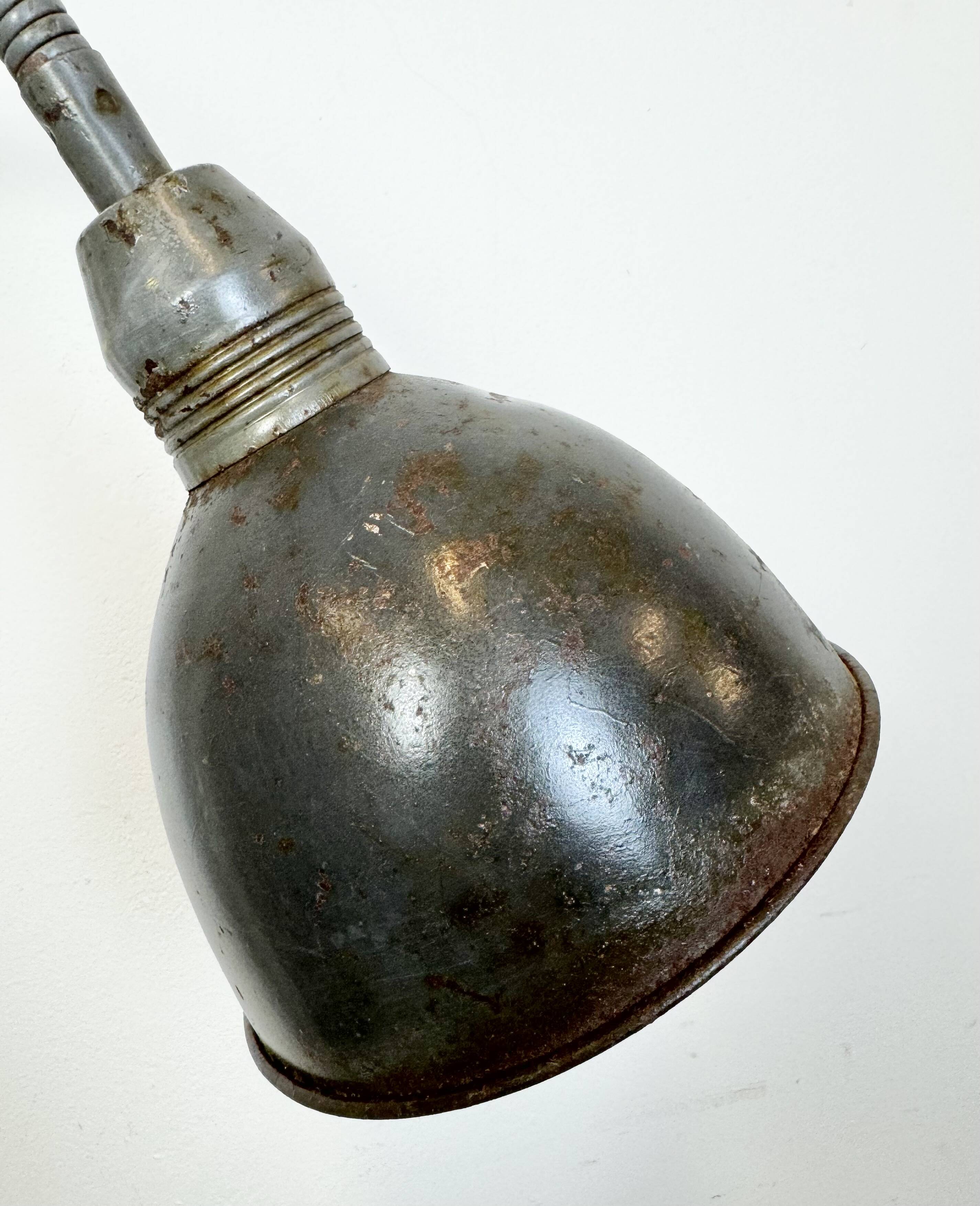 Grey Industrial Scissor Wall Lamp from Elektroinstala, 1960s