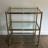 Three-floor brass console