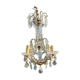 Chandelier with bronze and crystal grapevines