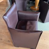 Chair 401 station wagon Mario Bellini by Cassina brown leather