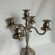 Candle holder 5 lights in silver metal