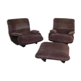 Michel Ducaroy line Roset model Marsala 2 armchair, 1 pouf