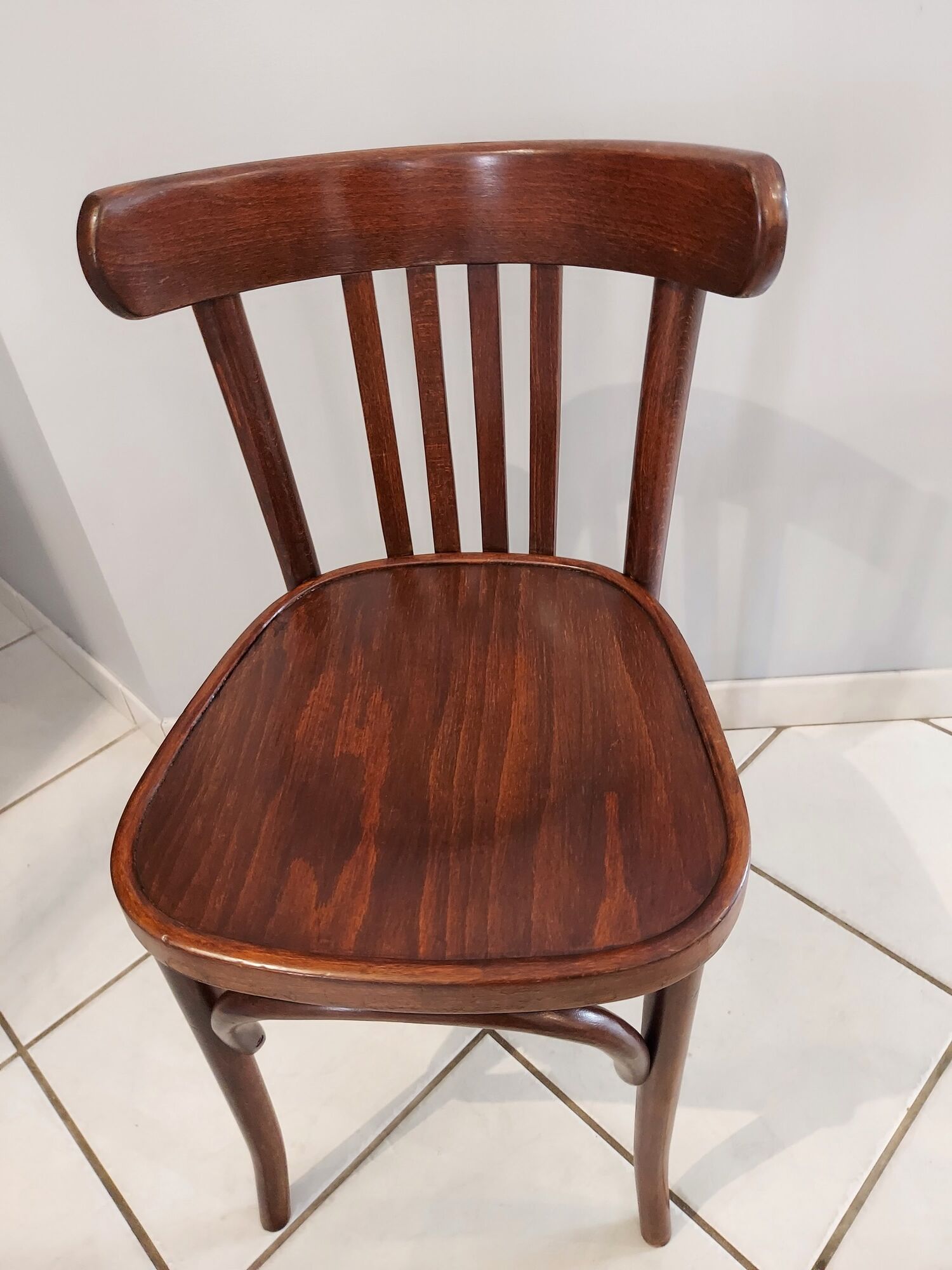 Suite of 6 chairs of Vintage Bistrot 1970s